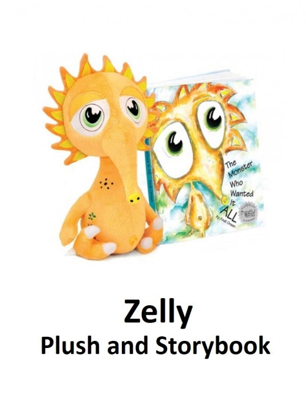 Zelly Plush and Storybook Set Worry Woo