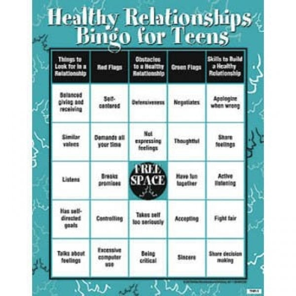 Healthy Relationships Bingo for Teens