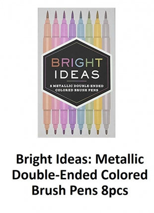 Bright Ideas Metallic Double-Ended Colored Brush Pens