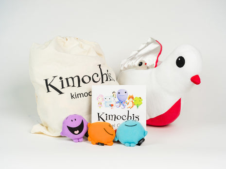 Kimochis® Lovey Dove 13" Plush Character in a Canvas Bag