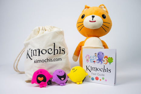 Kimochis® Cat 13" Plush Character in a Canvas Bag