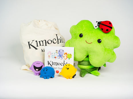 Kimochis® Clover 13" Plush Character in a Canvas Bag