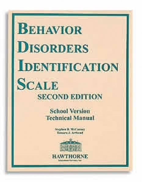 BDIS-2R Behavior Disorders Identification Scale School Version Rating Forms (25)