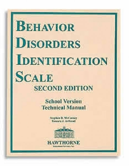 BDIS-2 Behavior Disorders Identification Scale Home Version Rating Forms (25)