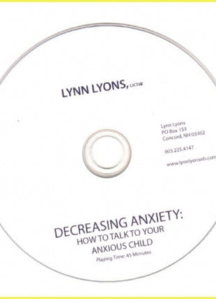 Decreasing Anxiety<br>DVD for Parents