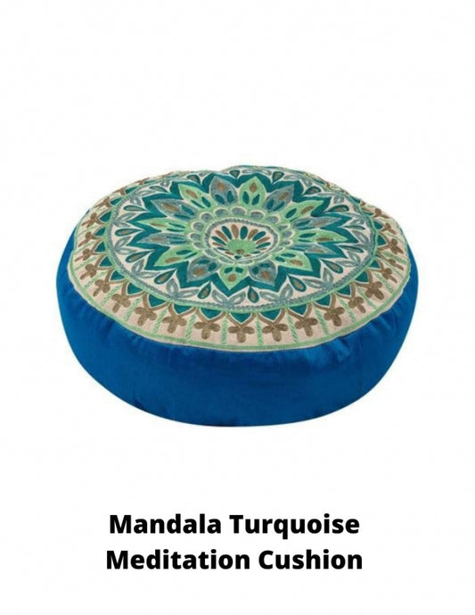 Mandala Turquoise Meditation Cushion