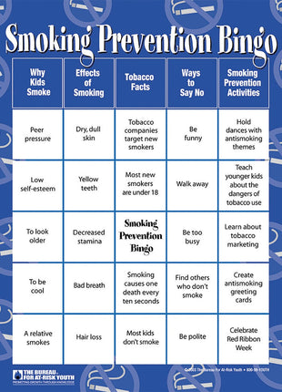 Smoking Prevention Bingo