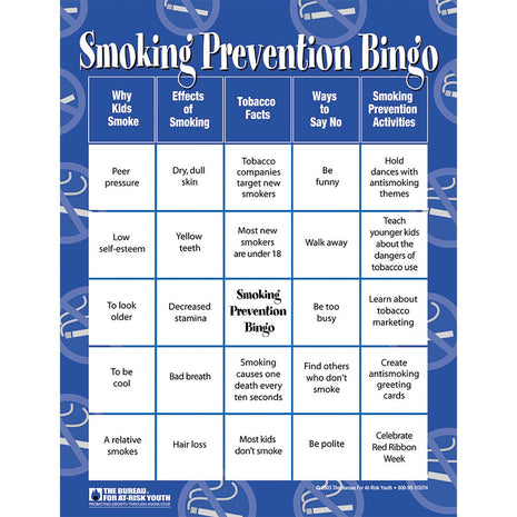 Smoking Prevention Bingo