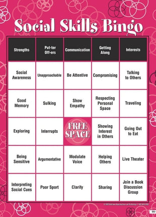 Social Skills Bingo Adult Version