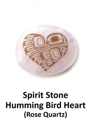 Spirit Stone - Rose Quartz Hummingbird Heart