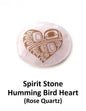 Spirit Stone - Rose Quartz Hummingbird Heart