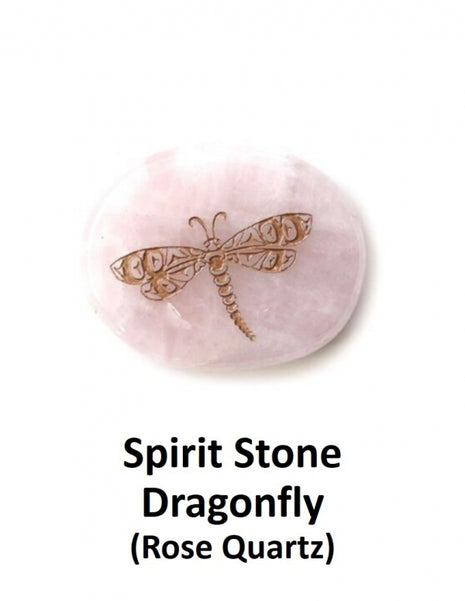 Spirit Stone - Rose Quartz <br>Dragonfly