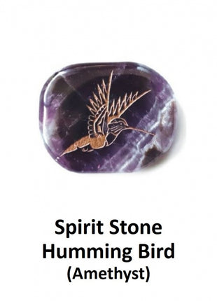 Spirit Stone - Amethyst <br>Hummingbird