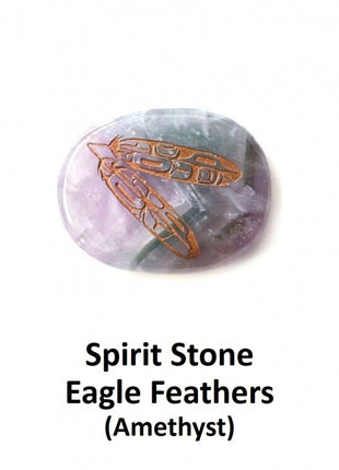 Spirit Stone - Amethyst<br>Eagle Feathers