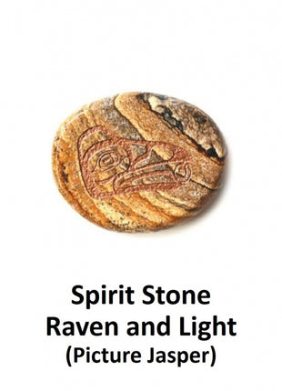 Spirit Stone - Picture Jasper<br>Raven and Light
