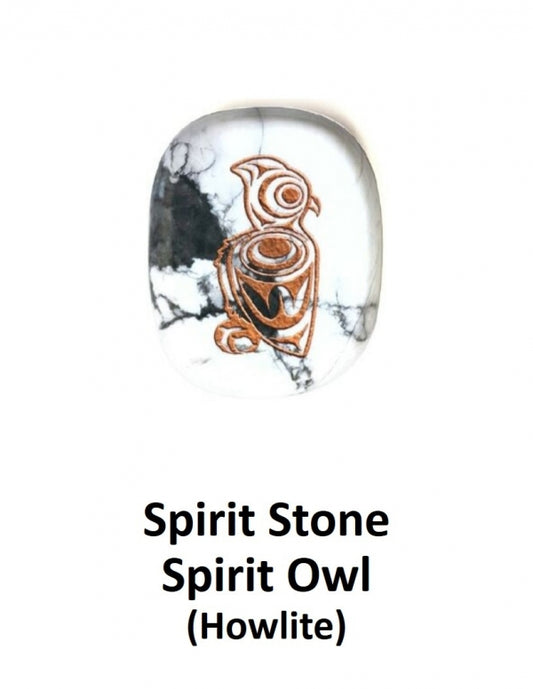 Spirit Stone - Howlite <br>Spirit Owl