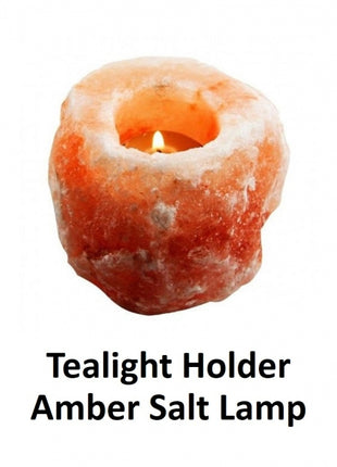 Tealight Holder Amber Salt Lamp