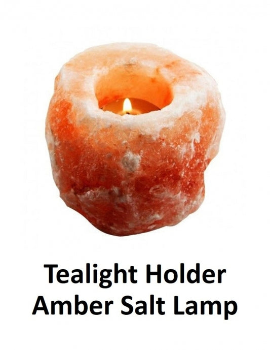Tealight Holder Amber Salt Lamp