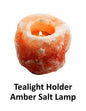 Tealight Holder Amber Salt Lamp