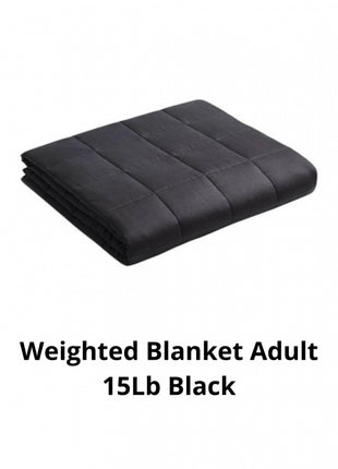 Weighted Blanket Adult 15Lb Black