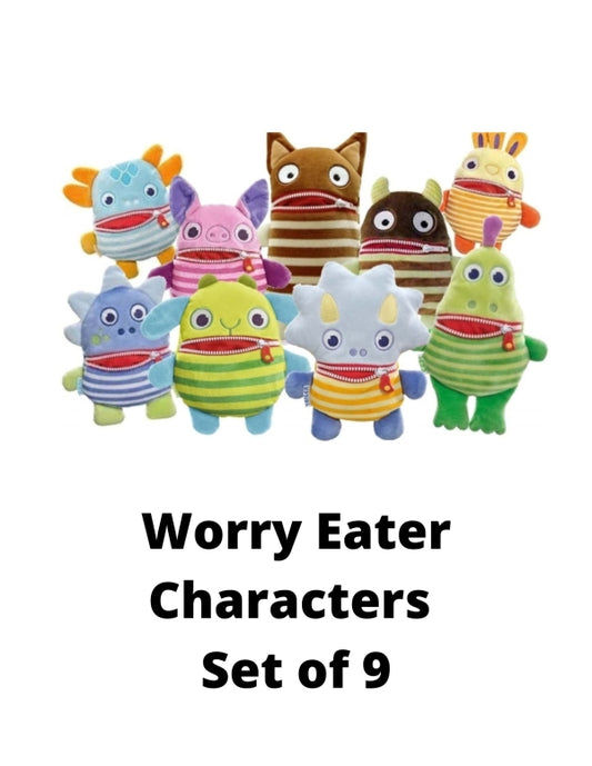 Worry Eater  Characters Set of 9