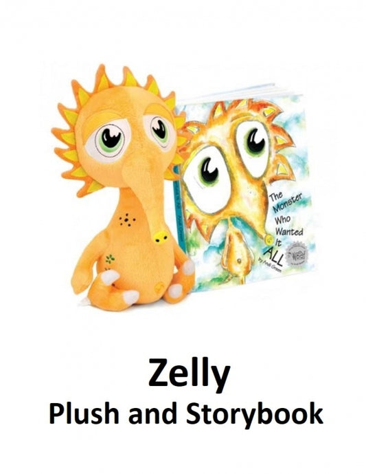 Zelly Plush and Storybook Set Worry Woo