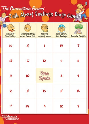 Berenstain Bears Talk About Feelings Bingo