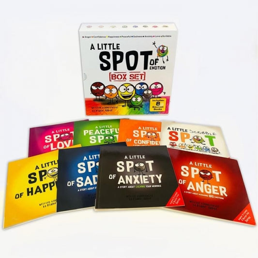 Little SPOT of Emotion Box Set (8 Books: Anger, Anxiety, Peaceful, Happiness, Sadness, Confidence, Love, & Scribble Emotion)