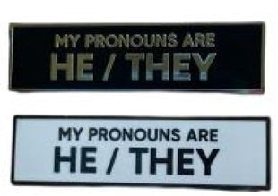 My Pronouns Are He/They Pin