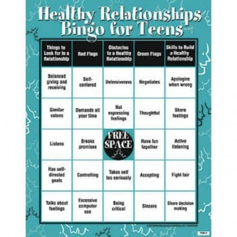 Healthy Relationships Bingo for Teens