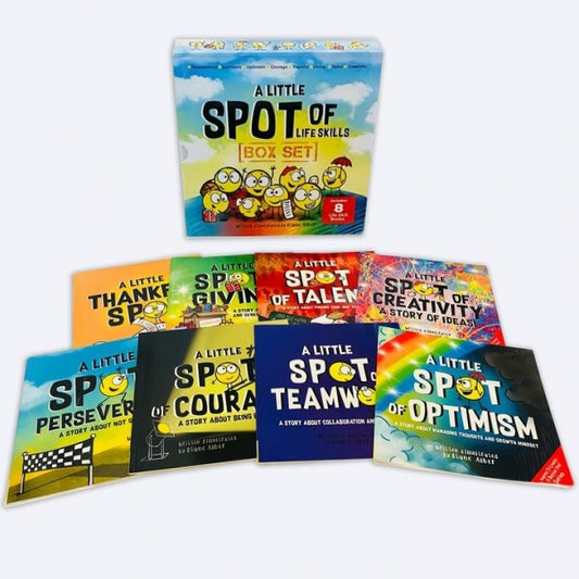 Little SPOT of Life Skills Box Set (8 Books: Courage, Perseverance, Teamwork, Talent, Thankful, Optimism, Creativity, & Giving)