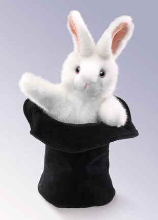 Rabbit In A Hat Hand Puppet