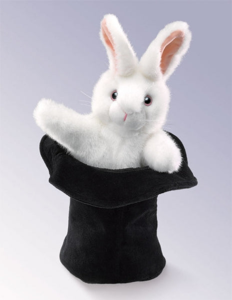 Rabbit In A Hat Hand Puppet