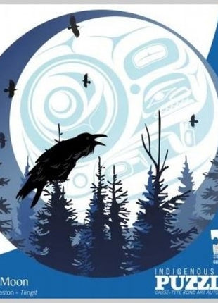 Raven Moon 500 piece round puzzle