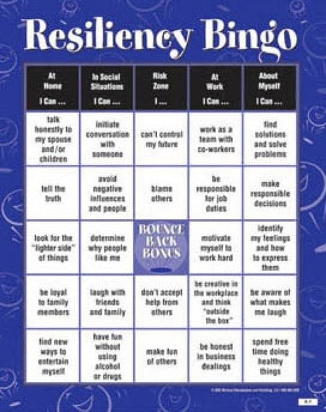 Resiliency Bingo Adult Version