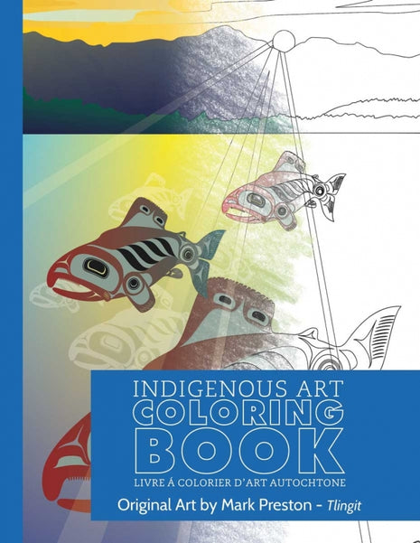 Indigenous Art Coloring Book Salmon