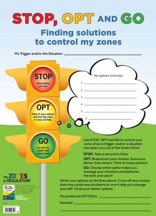 Zones STOP, OPT and GO© (Social Thinking)